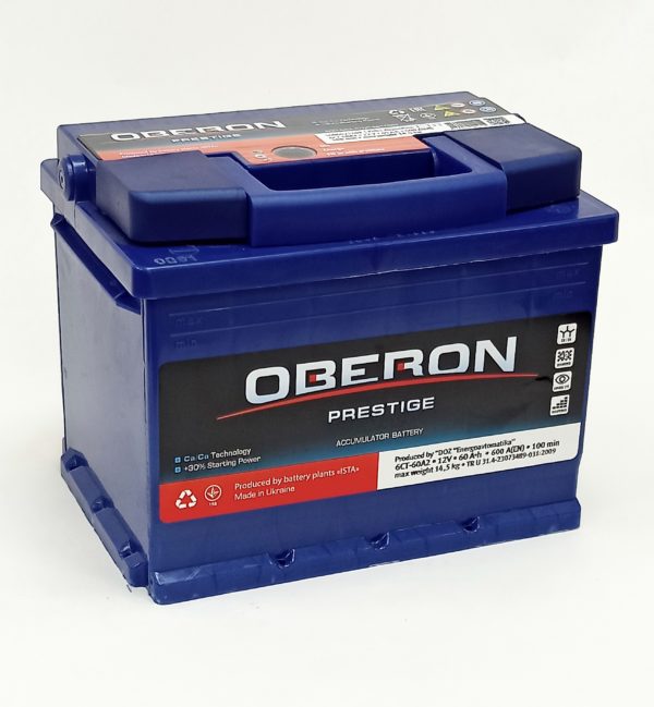 Акумулятор Oberon Prestige 6СТ-60Аз (1)